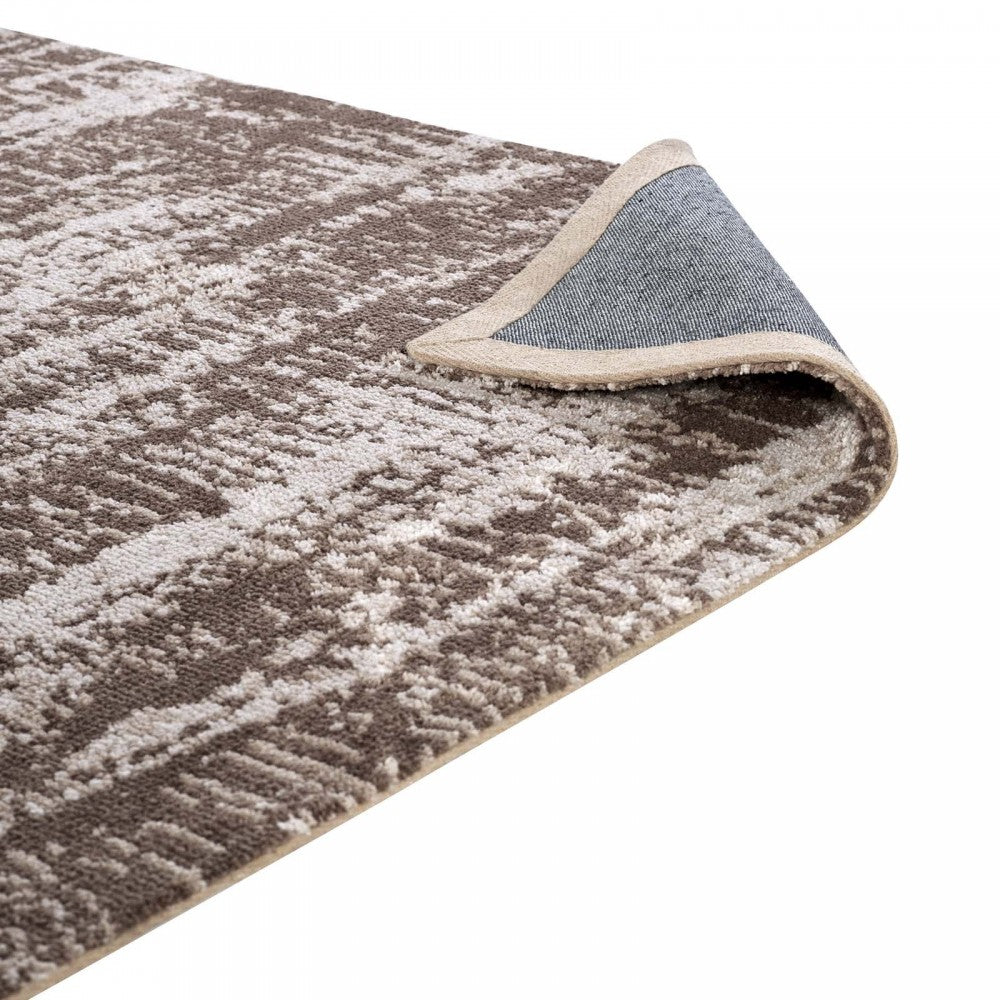 Darja Distressed Rustic Modern 5x8 Area Rug, Light and Dark Tan