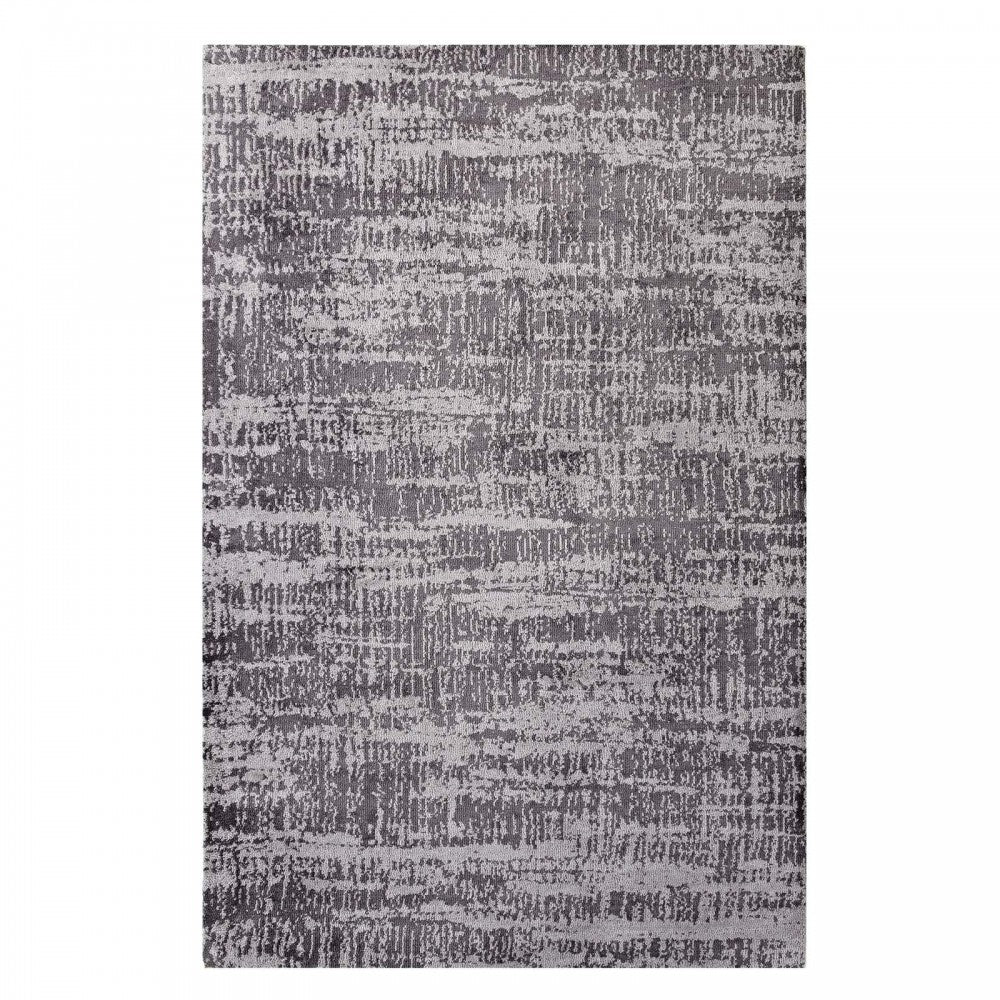 Darja Distressed Rustic Modern 8x10 Area Rug, Light and Dark Gray
