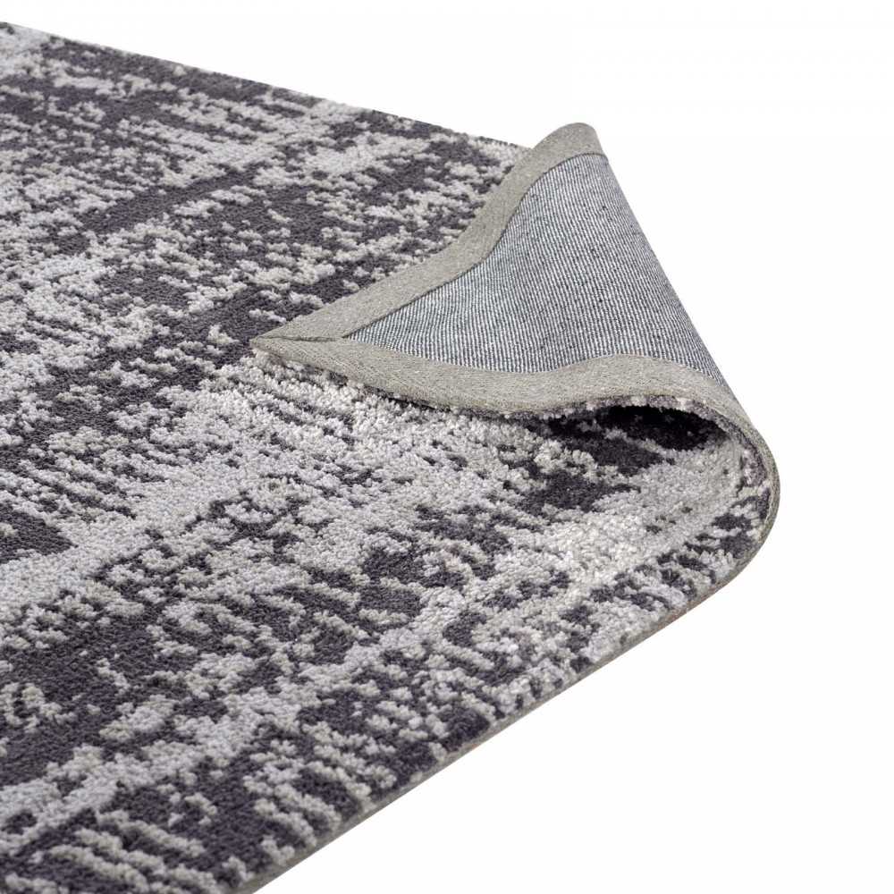 Darja Distressed Rustic Modern 8x10 Area Rug, Light and Dark Gray