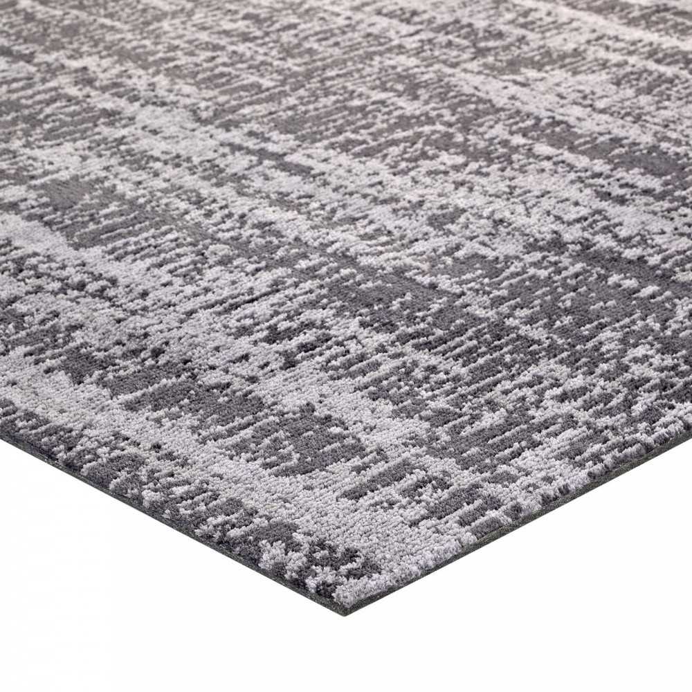 Darja Distressed Rustic Modern 8x10 Area Rug, Light and Dark Gray