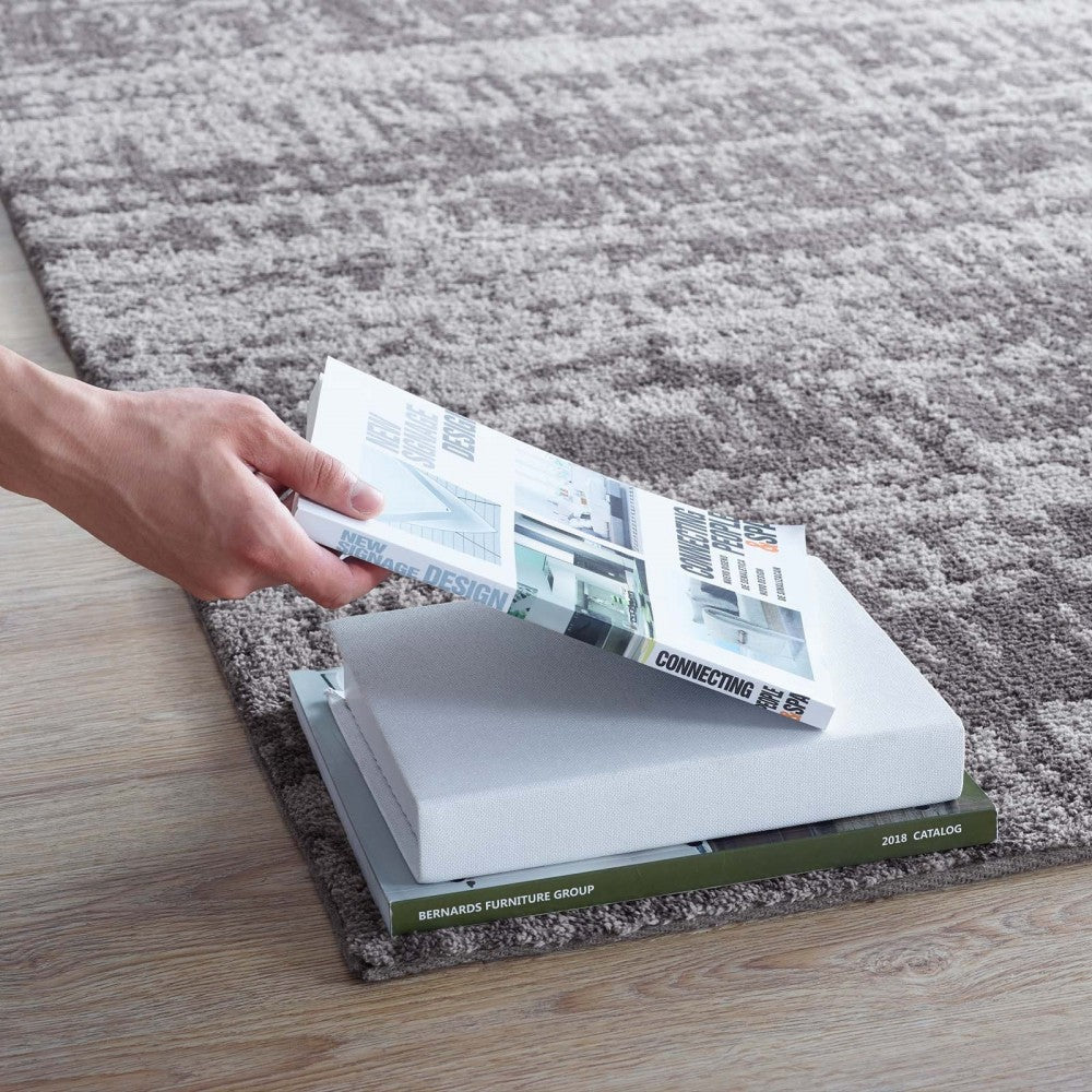 Darja Distressed Rustic Modern 8x10 Area Rug, Light and Dark Gray