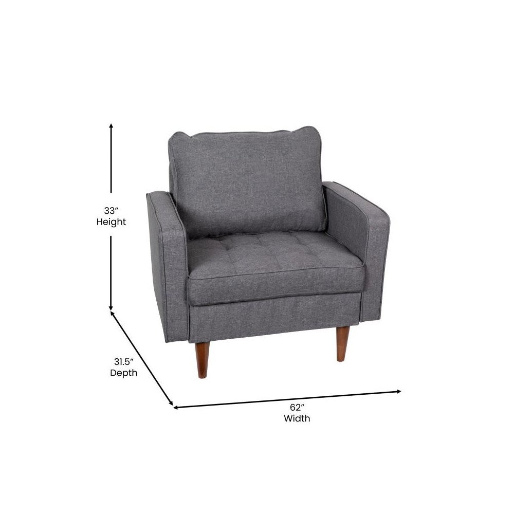 Dark Gray Upholstered Chair