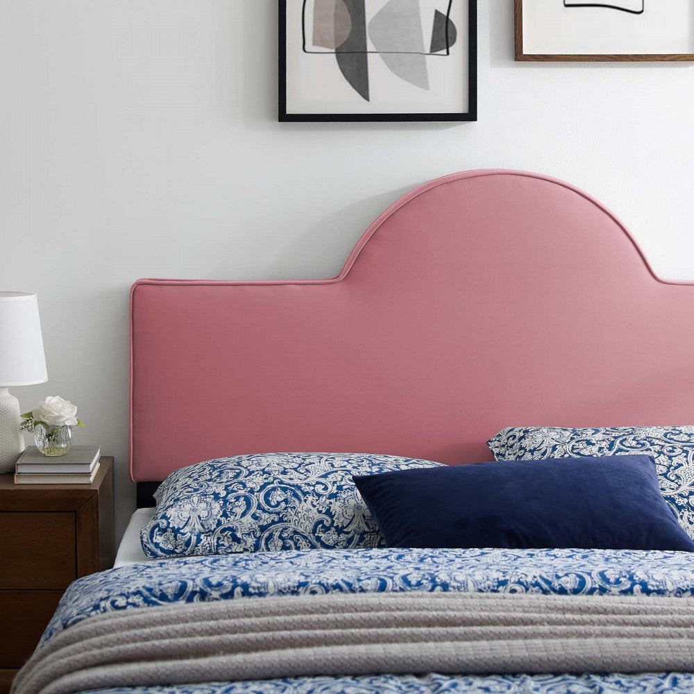 Dawn Full/Queen Performance Velvet Headboard, Dusty Rose