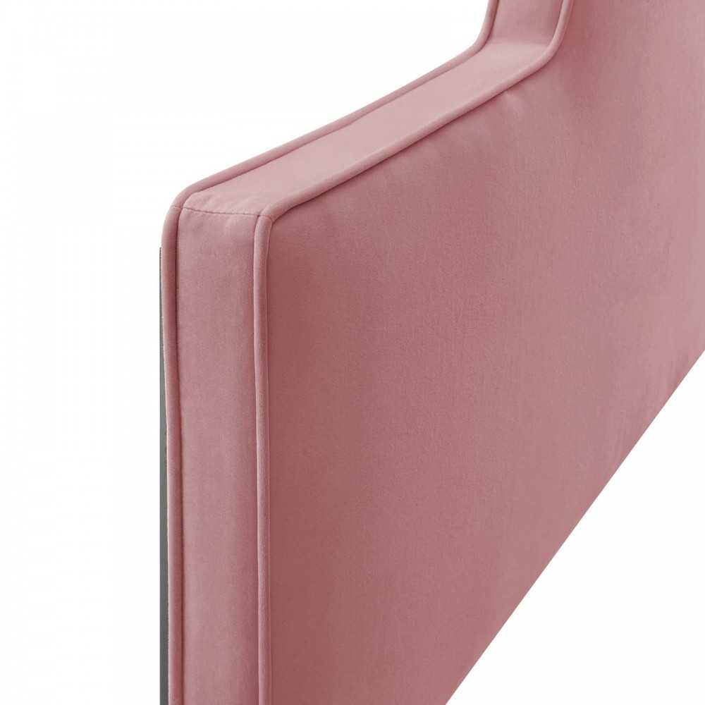 Dawn Full/Queen Performance Velvet Headboard, Dusty Rose