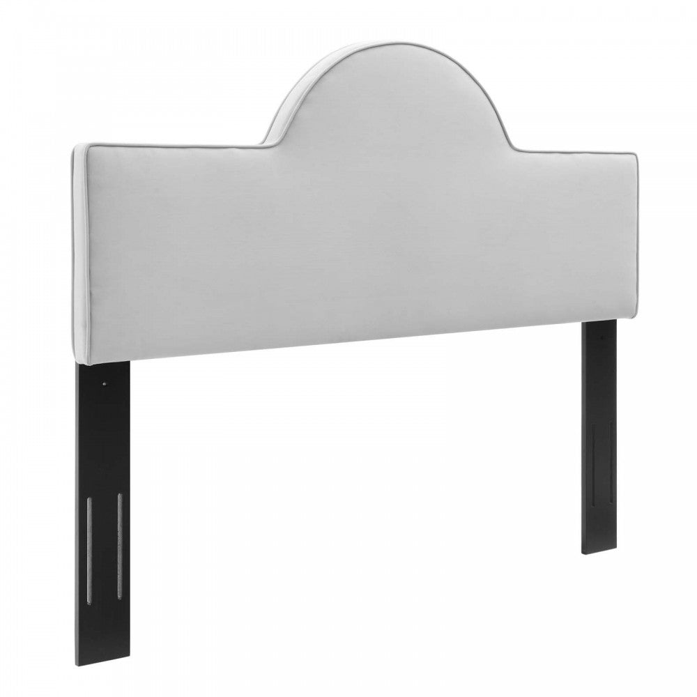 Dawn Full/Queen Performance Velvet Headboard, Light Gray