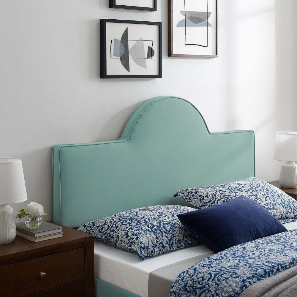 Dawn Full/Queen Performance Velvet Headboard, Mint