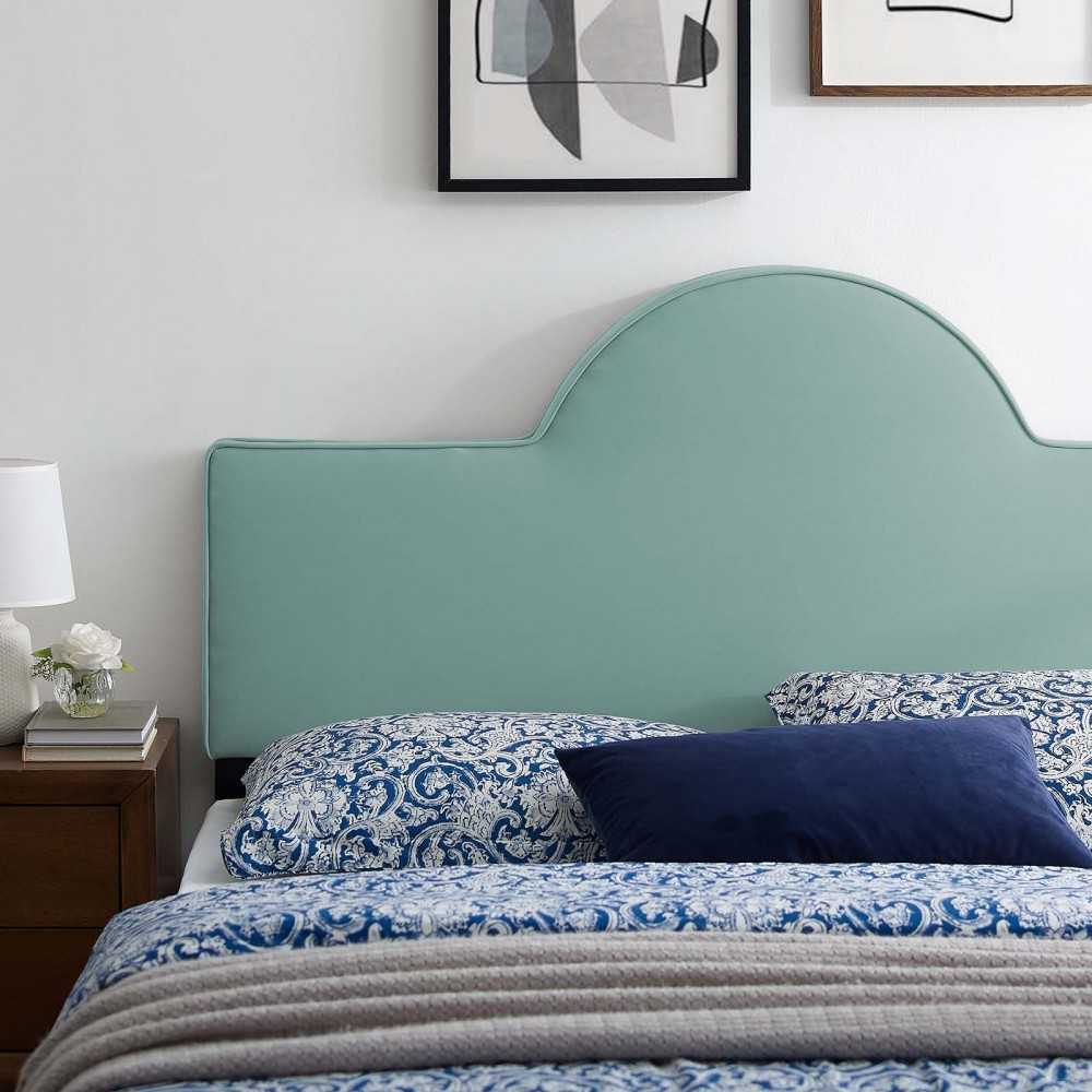 Dawn Full/Queen Performance Velvet Headboard, Mint