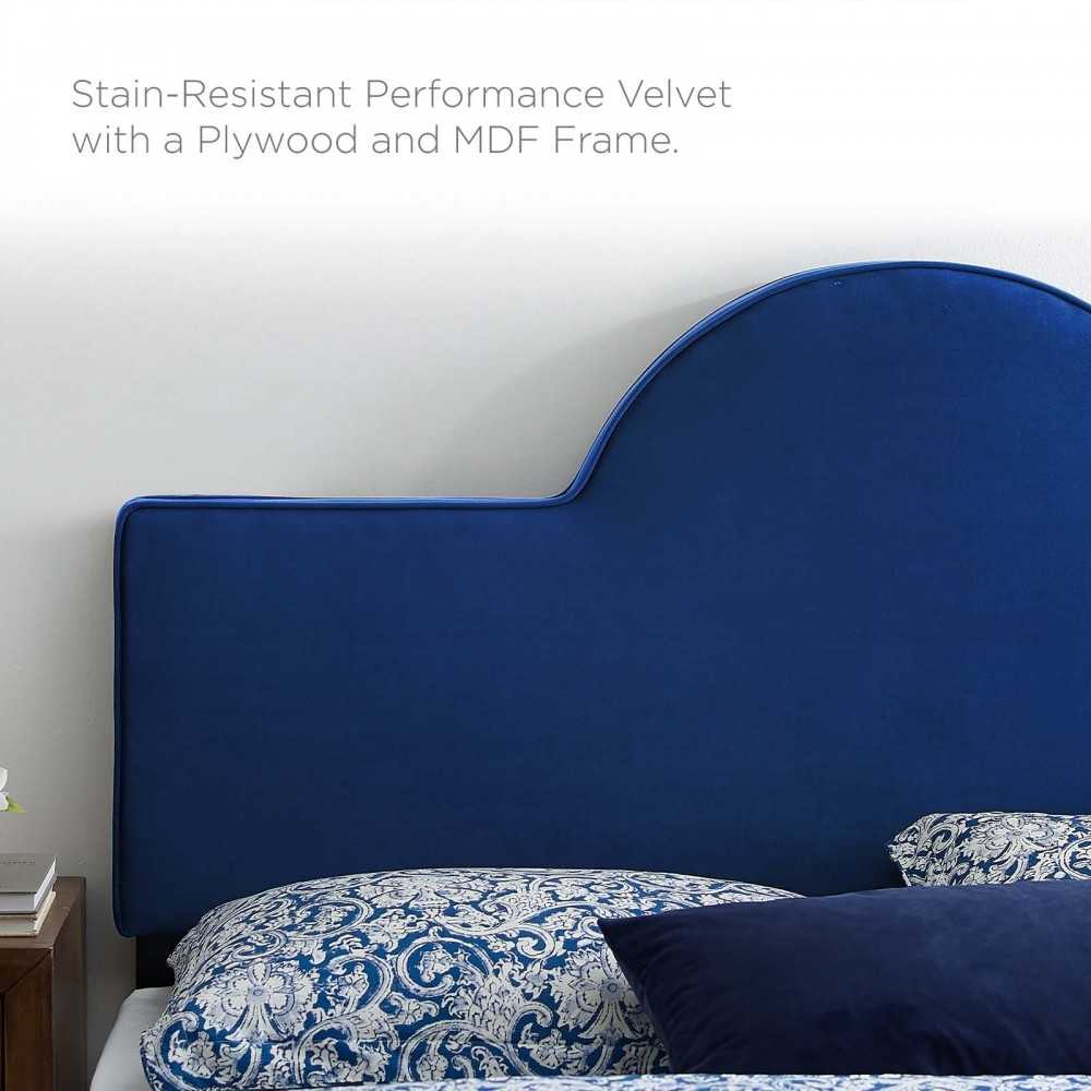 Dawn Full/Queen Performance Velvet Headboard, Navy