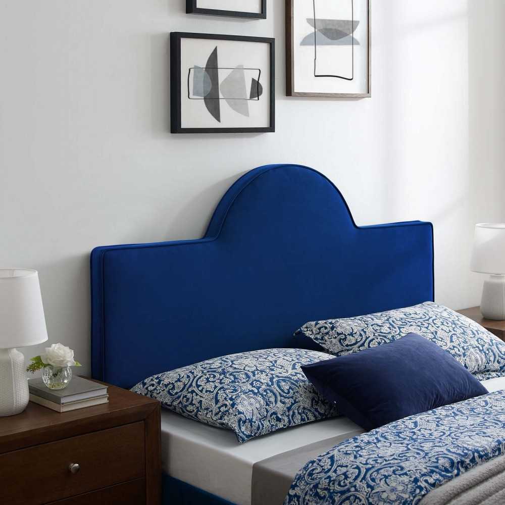 Dawn Full/Queen Performance Velvet Headboard, Navy