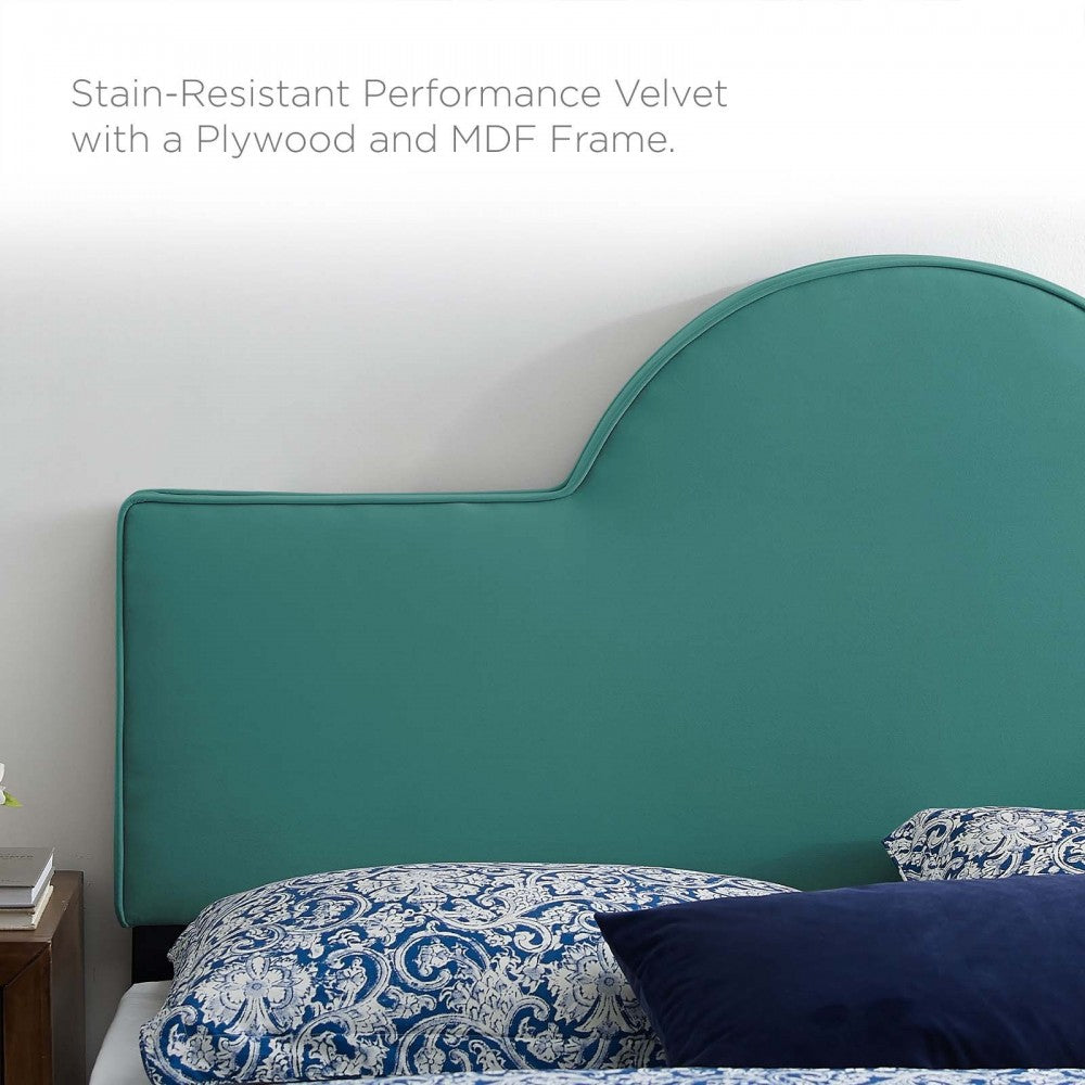 Dawn Full/Queen Performance Velvet Headboard, Teal