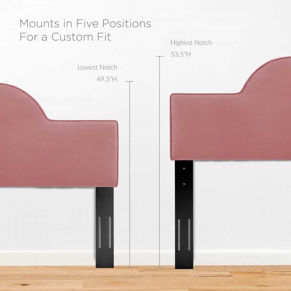Dawn King/California King Performance Velvet Headboard, Dusty Rose