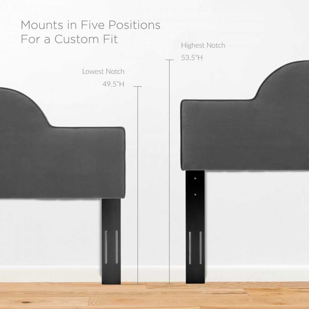 Dawn King/California King Performance Velvet Headboard, Charcoal
