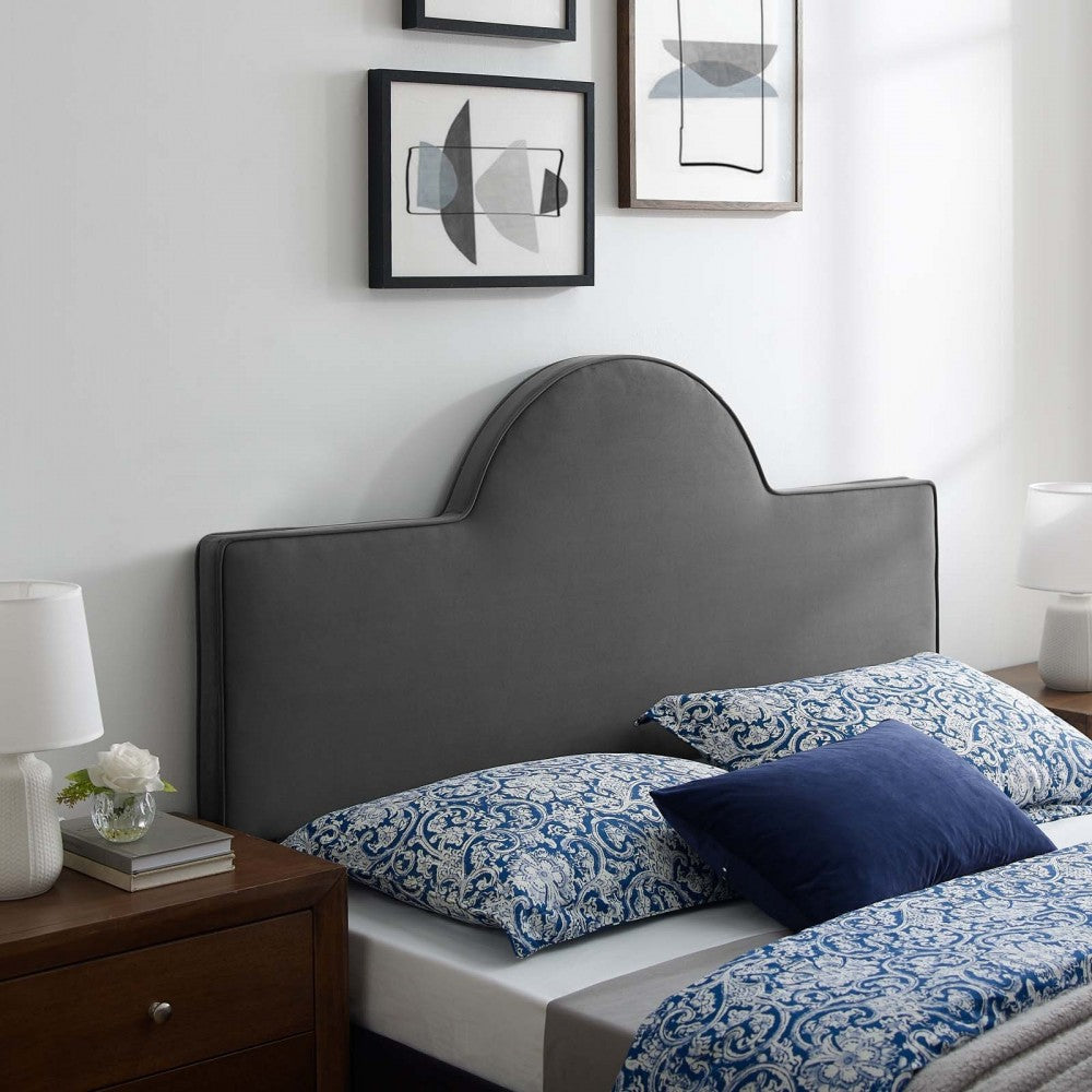 Dawn King/California King Performance Velvet Headboard, Charcoal