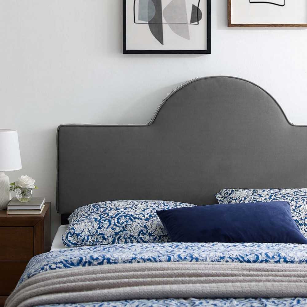 Dawn King/California King Performance Velvet Headboard, Charcoal