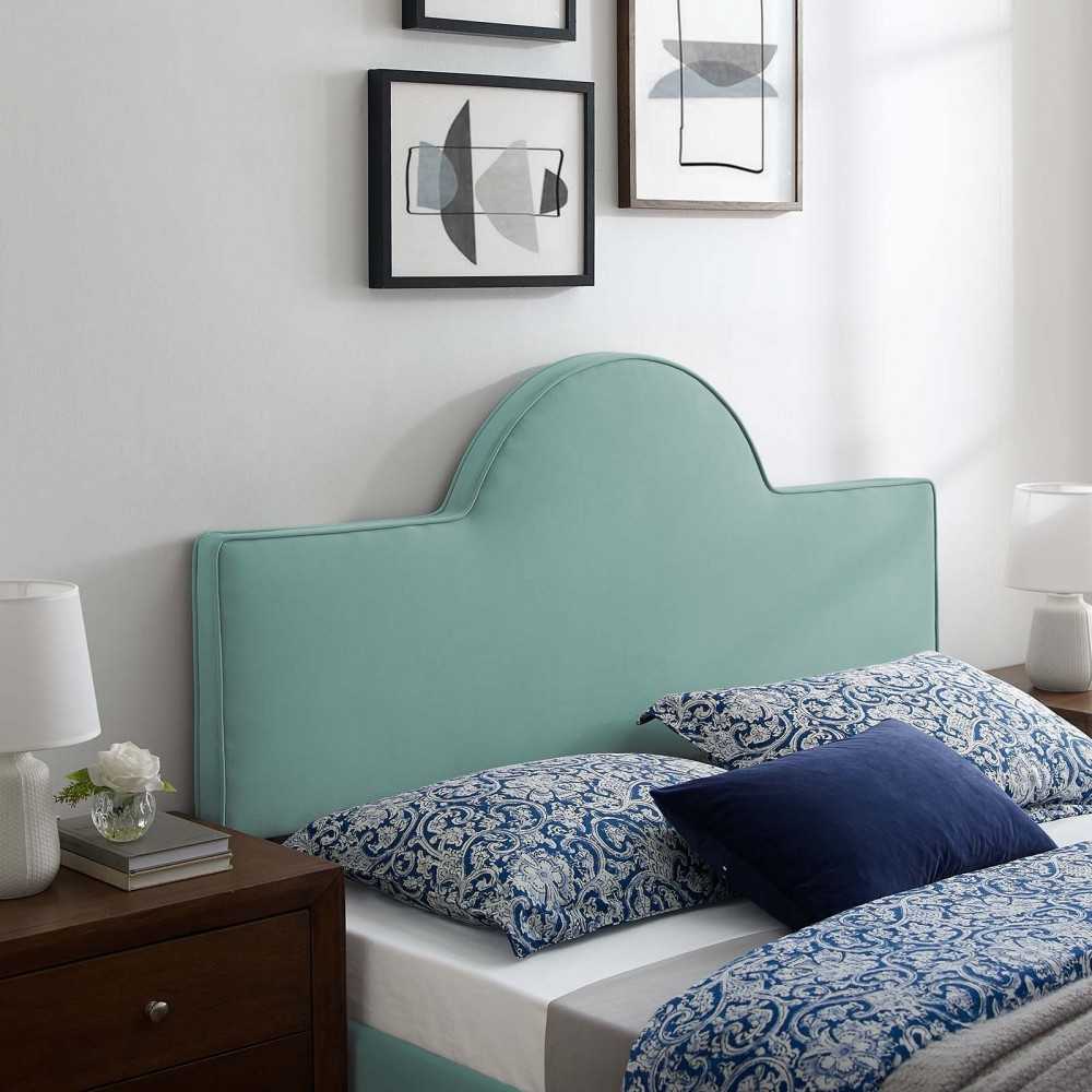 Dawn Twin Performance Velvet Headboard, Mint