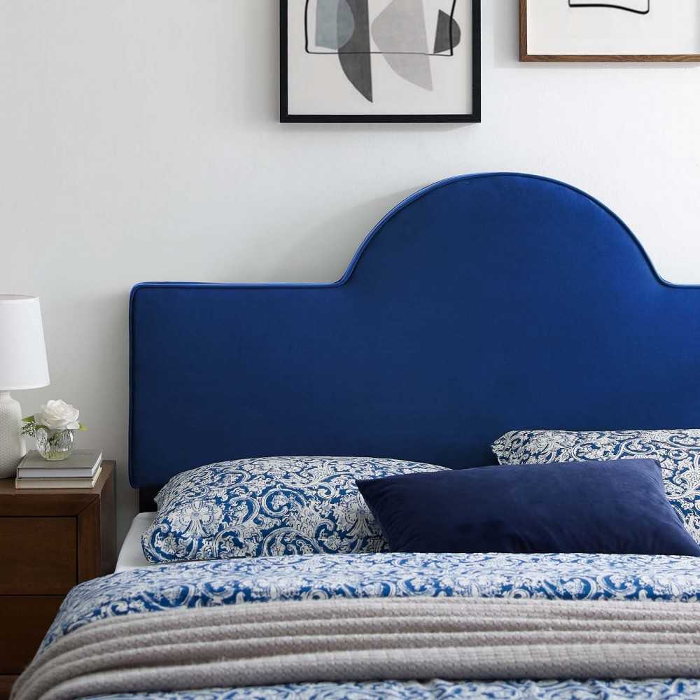 Dawn Twin Performance Velvet Headboard, Navy