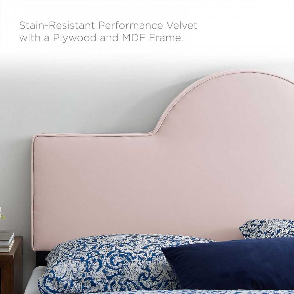 Dawn Twin Performance Velvet Headboard, Pink