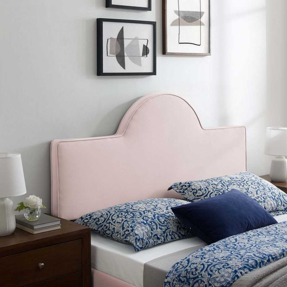 Dawn Twin Performance Velvet Headboard, Pink