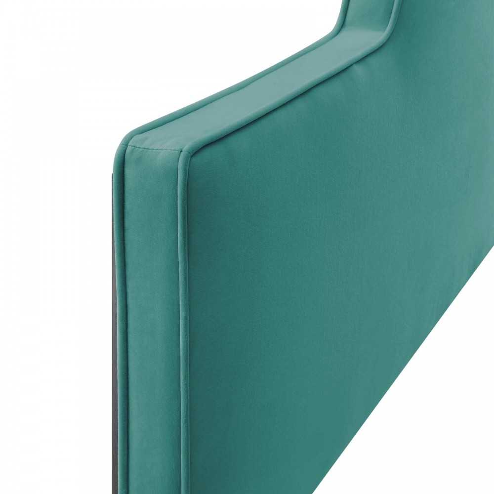 Dawn Twin Performance Velvet Headboard, Teal