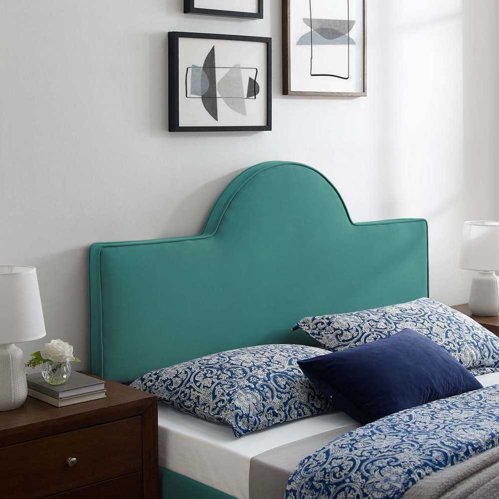 Dawn Twin Performance Velvet Headboard, Teal