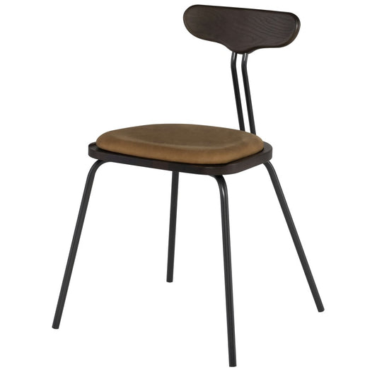 Dayton Umber Tan Leather Dining Chair