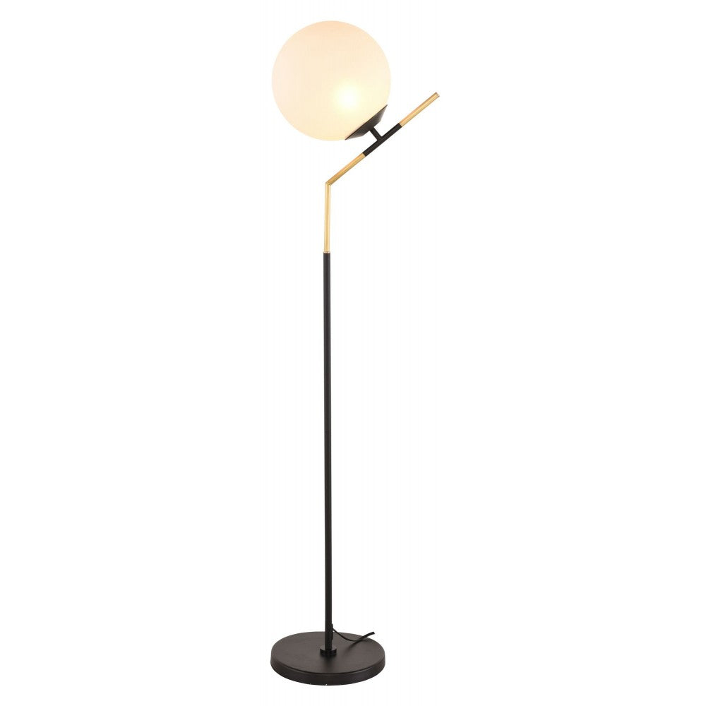 Declan White Glass Floor Lighting