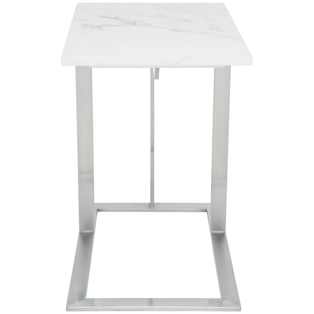 Dell White Stone Side Table, HGTA377