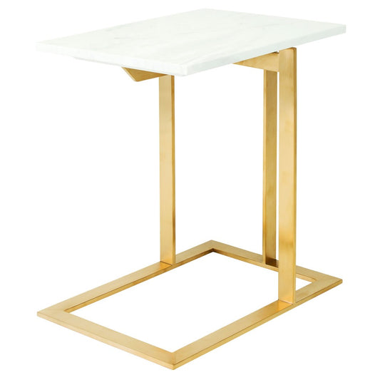 Dell White Stone Side Table, HGTB275