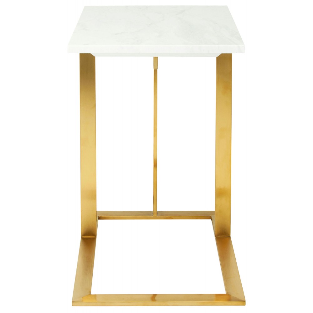 Dell White Stone Side Table, HGTB275