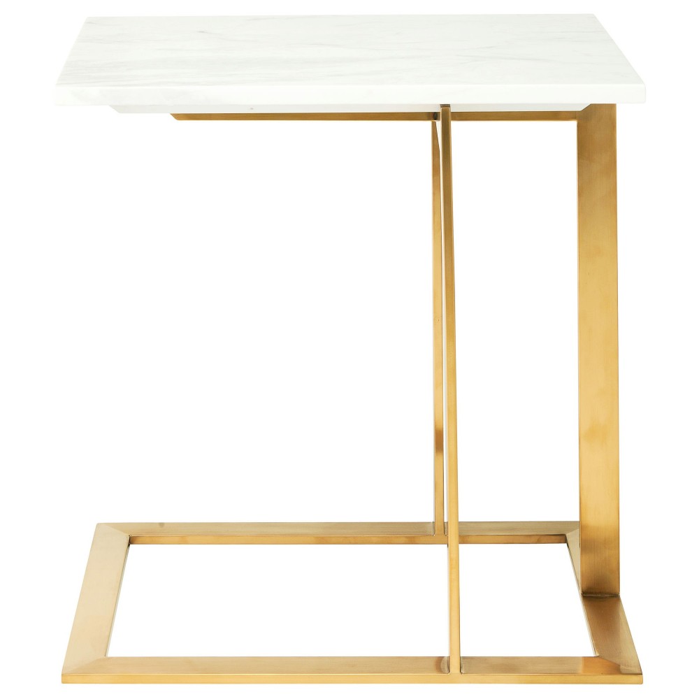 Dell White Stone Side Table, HGTB275