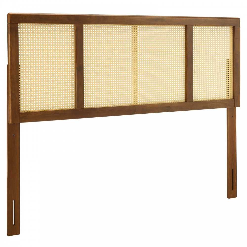 Delmare Cane Full Headboard, Walnut