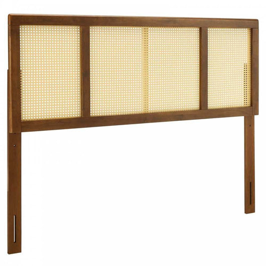 Delmare Cane Full Headboard, Walnut