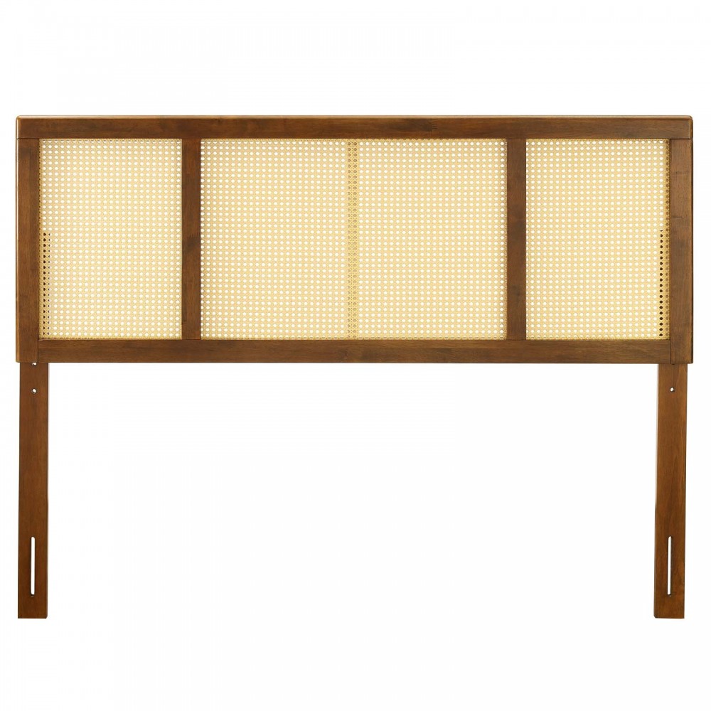 Delmare Cane Full Headboard, Walnut