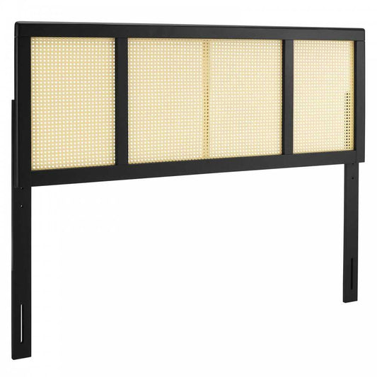 Delmare Cane King Headboard, Black