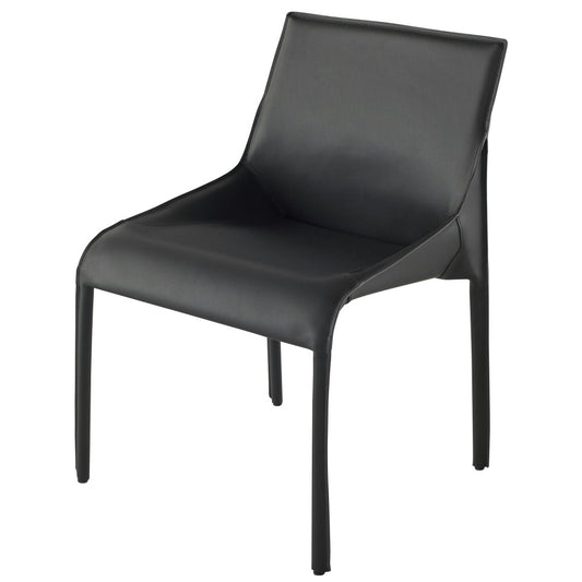Delphine Dark Gray Leather Dining Chair, HGND212