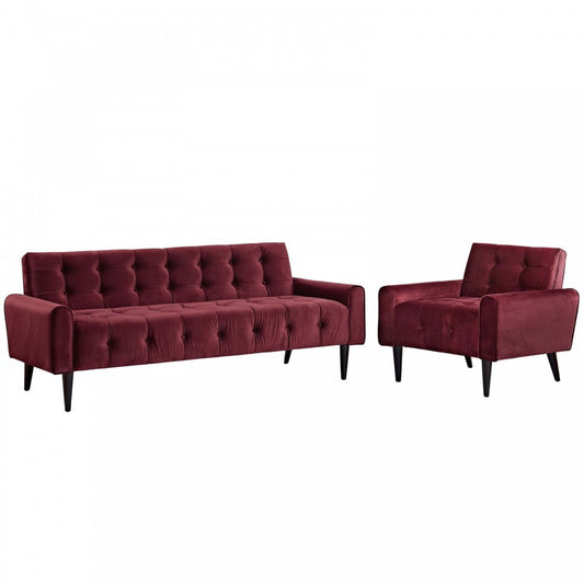 Delve Living Room Set Performance Velvet Set of 2, Gray, EEI-2969-MAR-SET