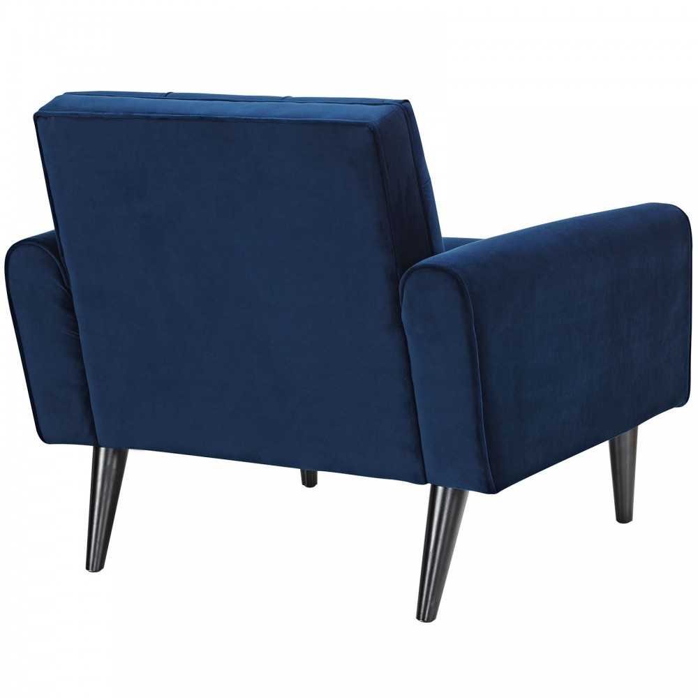 Delve Performance Velvet Armchair, Navy