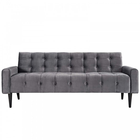 Delve Performance Velvet Sofa, Gray