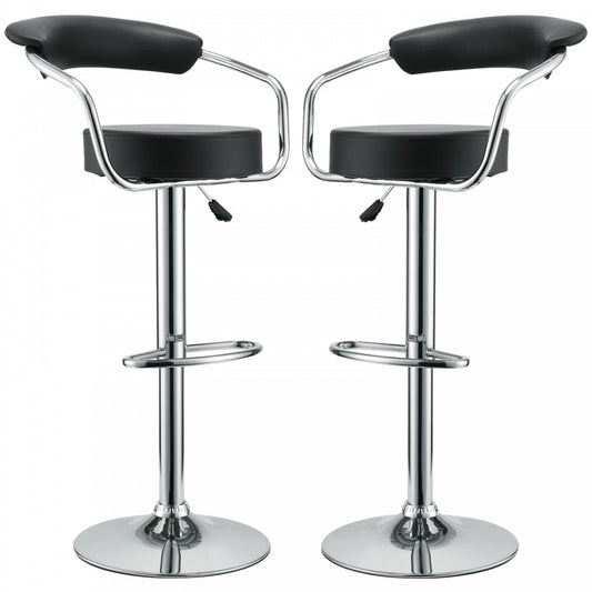 Diner Bar Stool Set of 2, Black