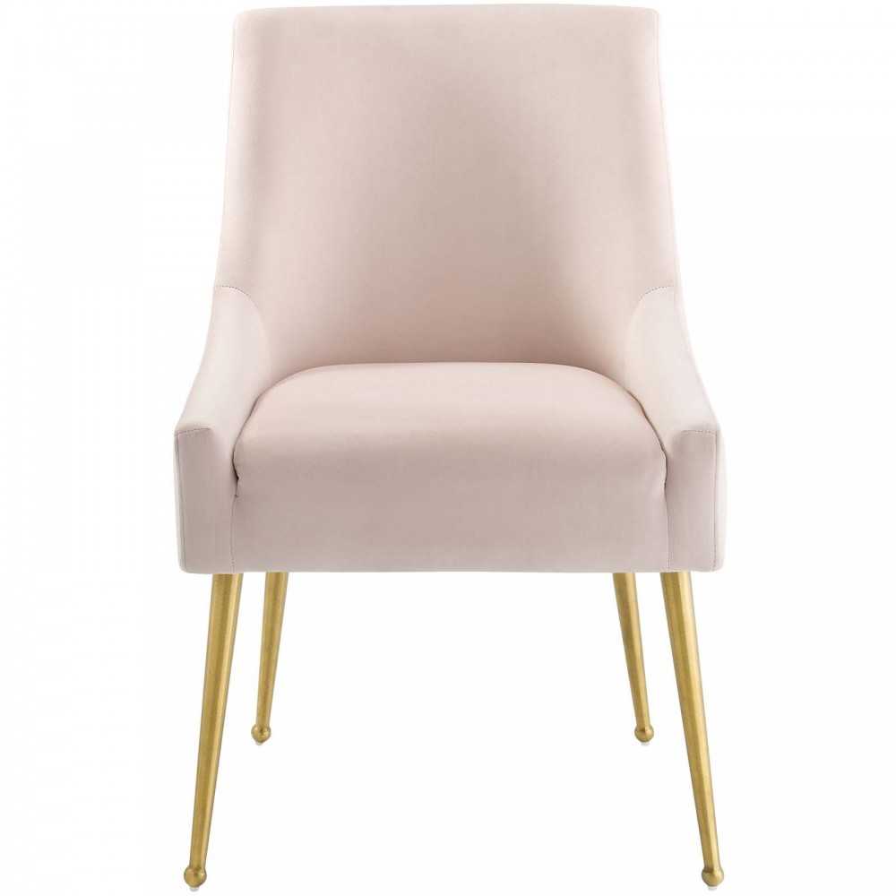 Discern Upholstered Performance Velvet Dining Chair, Pink
