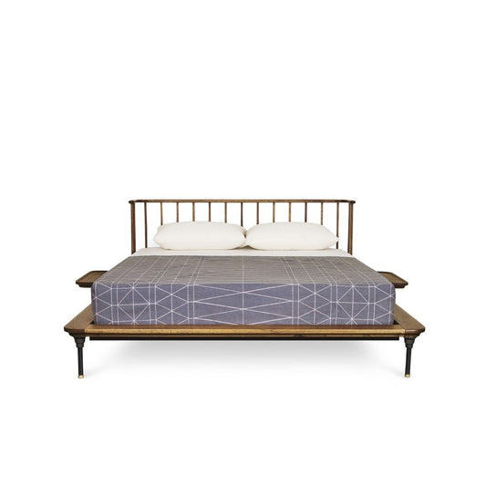 Distrikt Bed Hard Fumed Wood King Bed