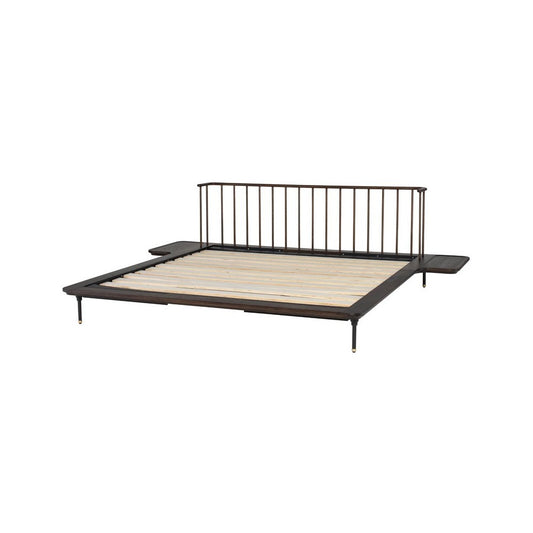 Distrikt Bed Smoked Wood King Bed