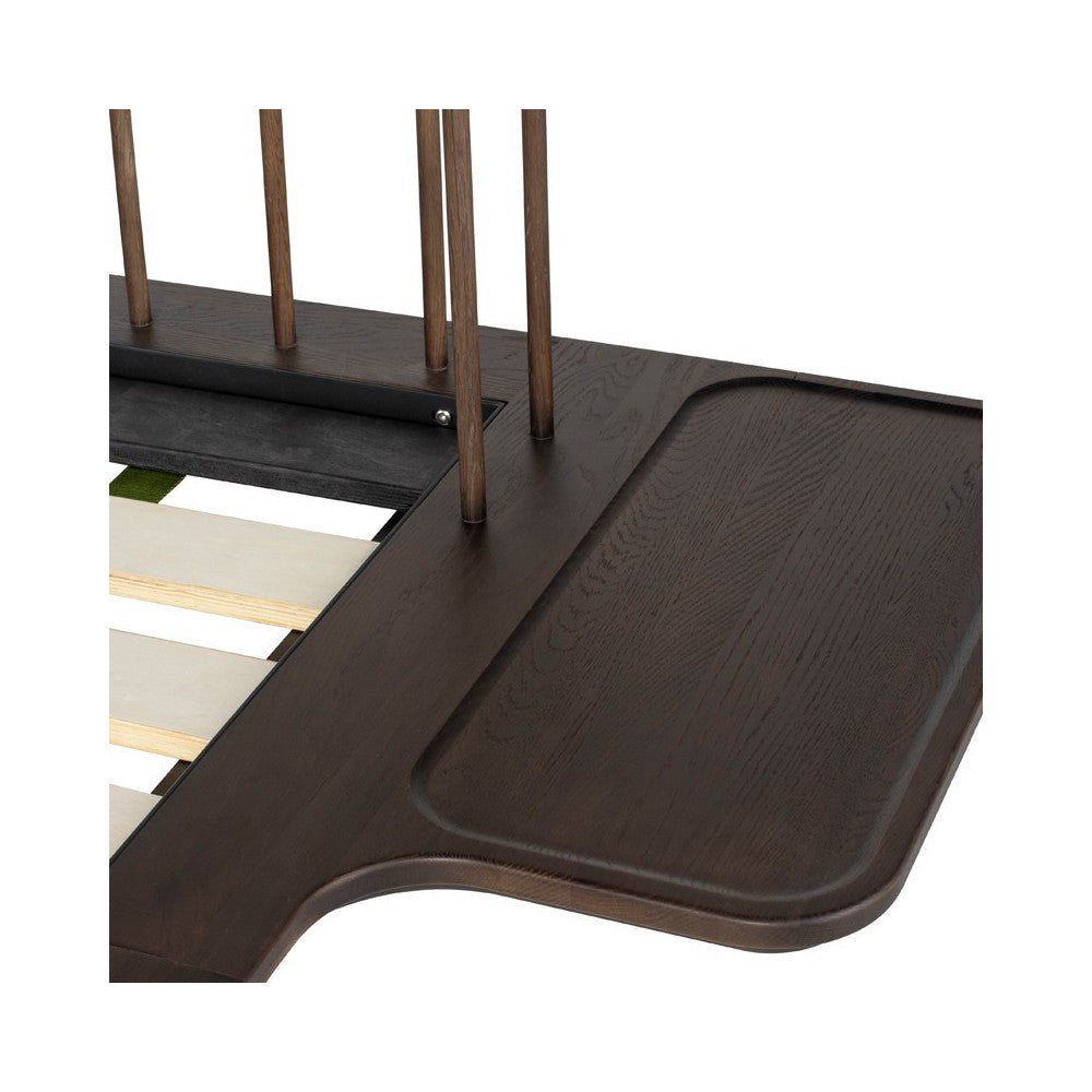 Distrikt Bed Smoked Wood King Bed