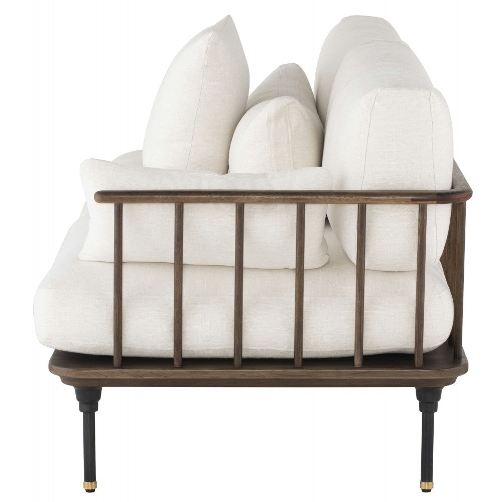 Distrikt Smoked Wood Triple Seat Sofa