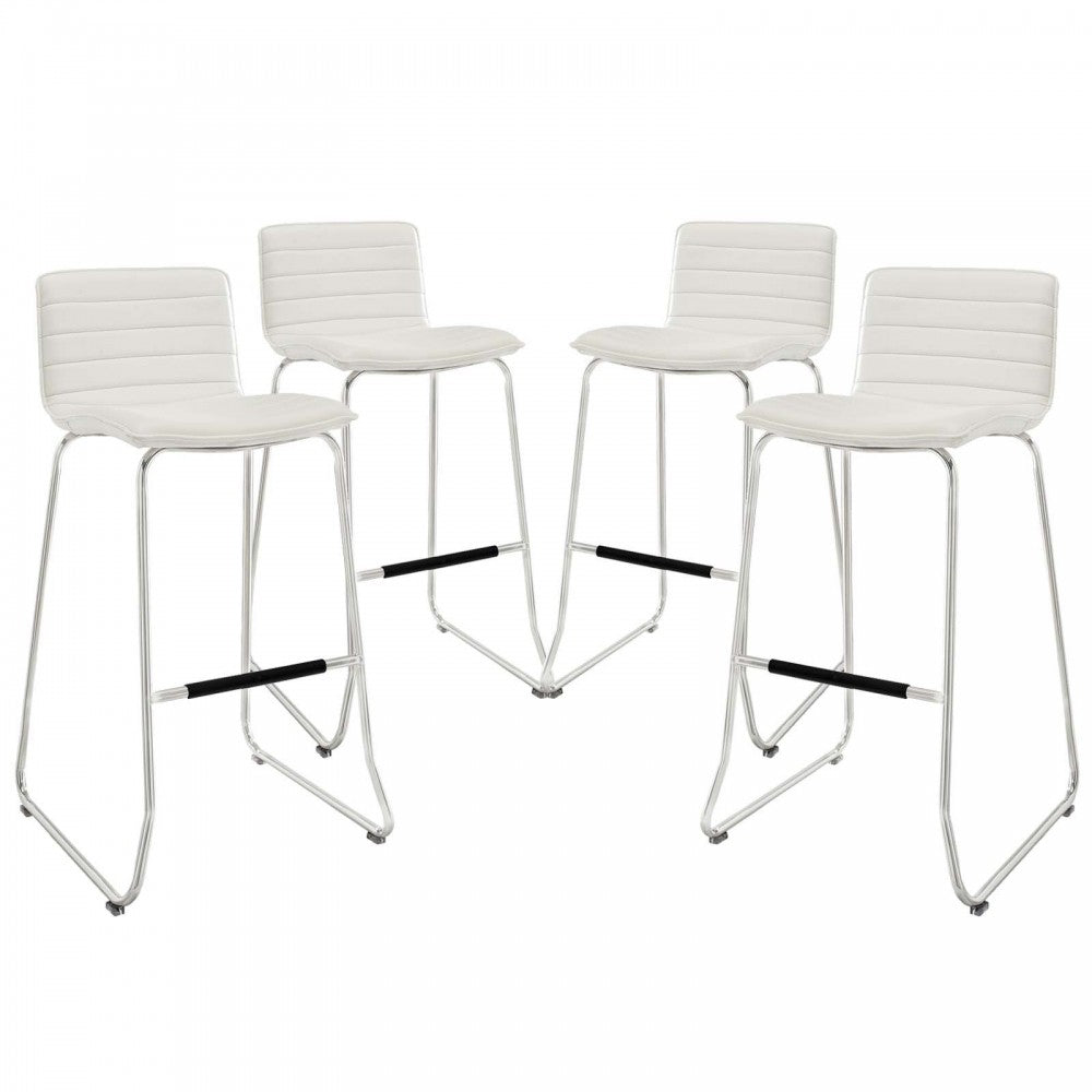 Dive Bar Stool Set of 4, White