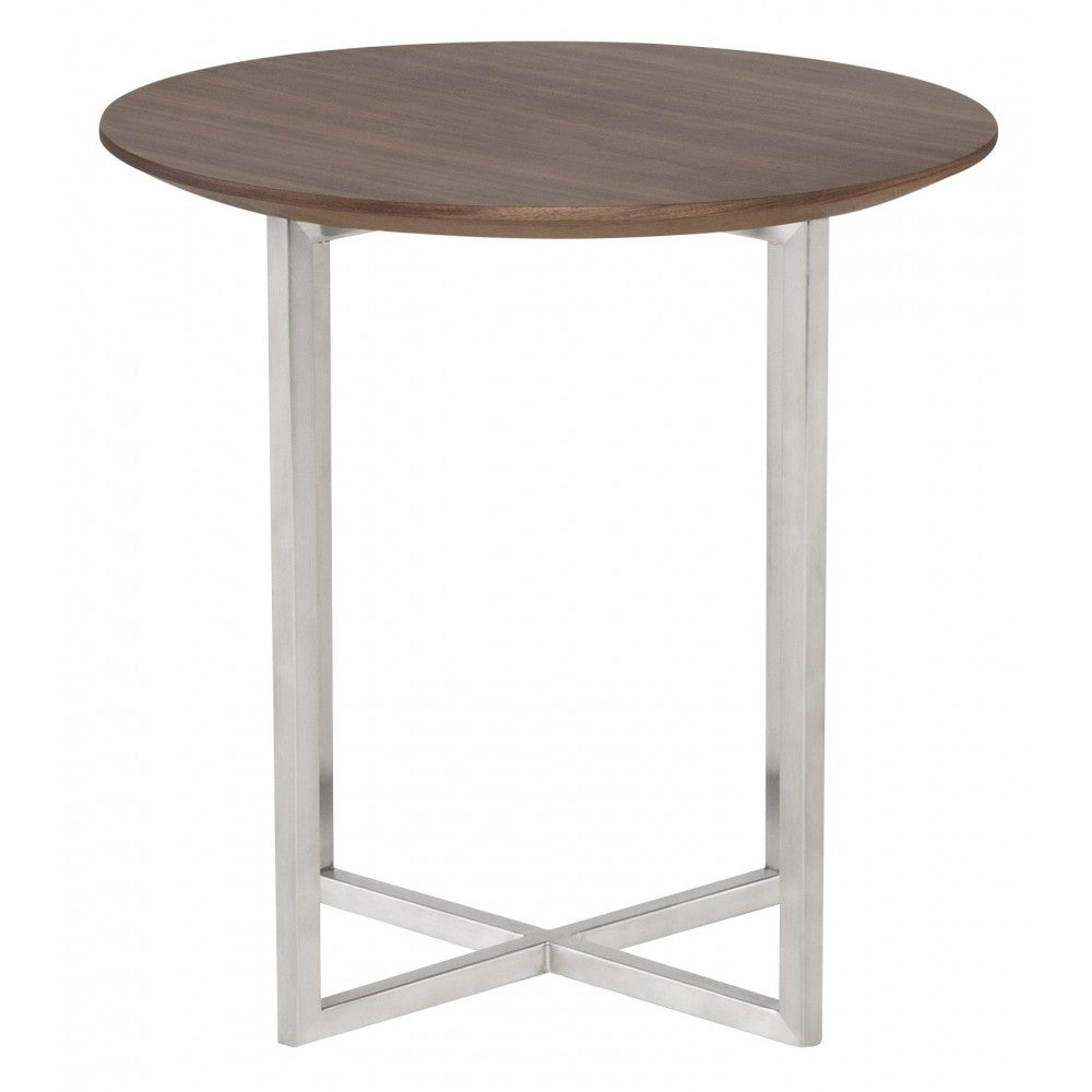 Dixon Walnut Wood Side Table