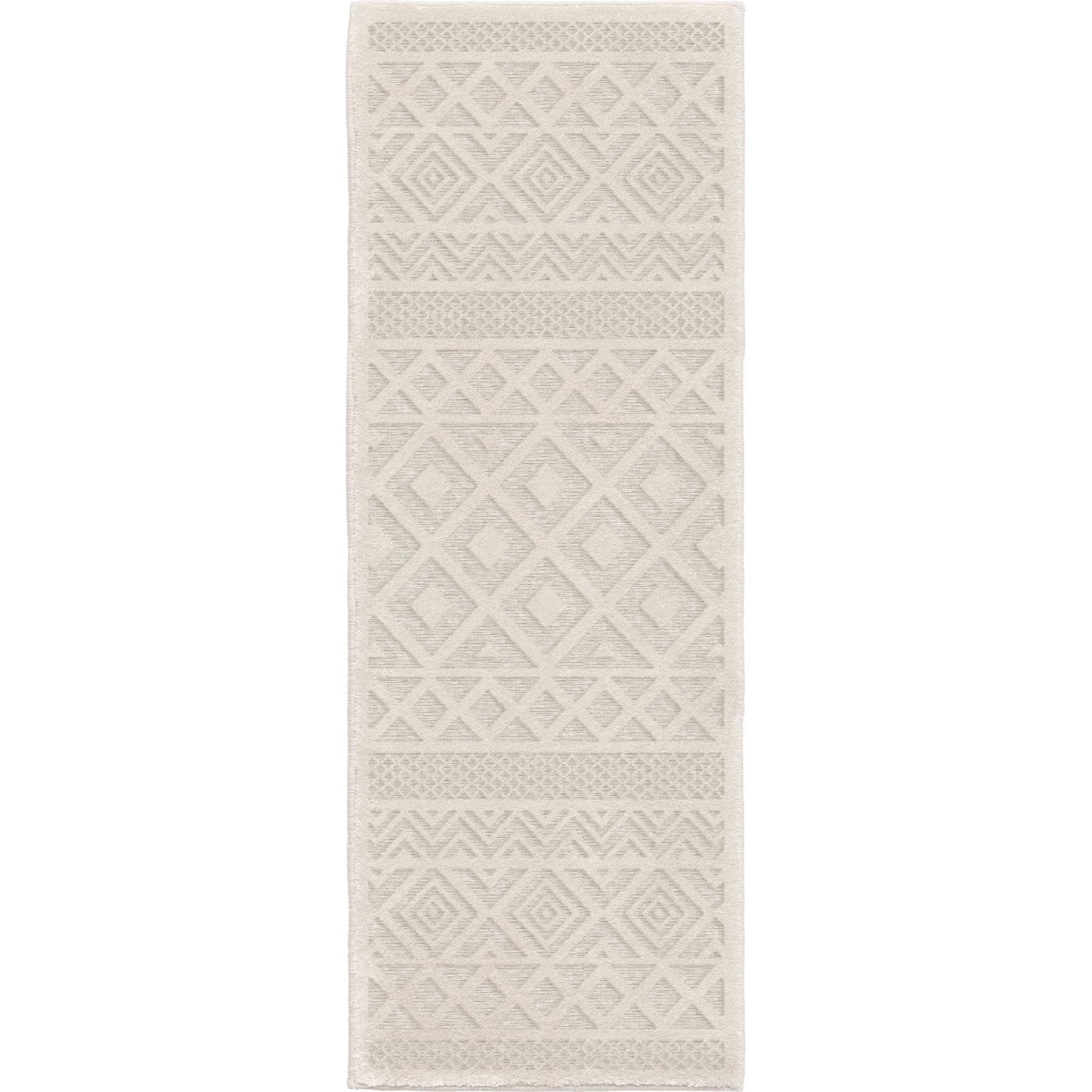 Orian Boucle' Coastal Diamond Natural 23"X90"