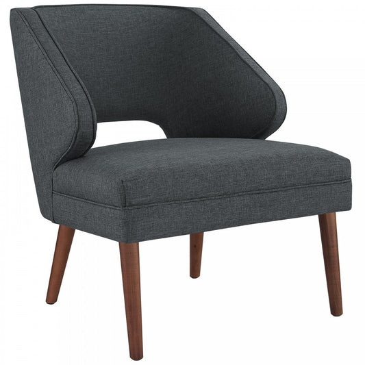 Dock Upholstered Fabric Armchair, Gray