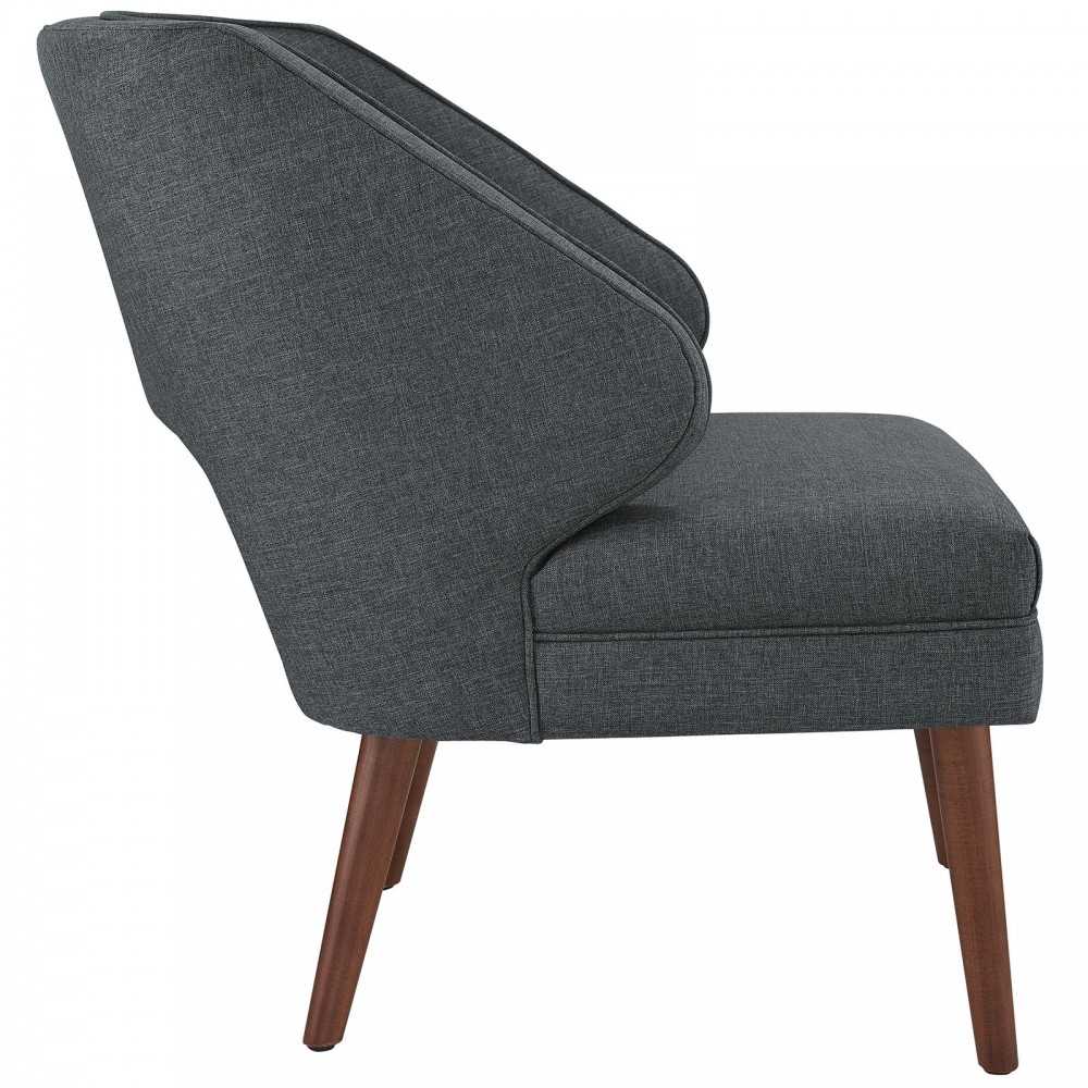 Dock Upholstered Fabric Armchair, Gray