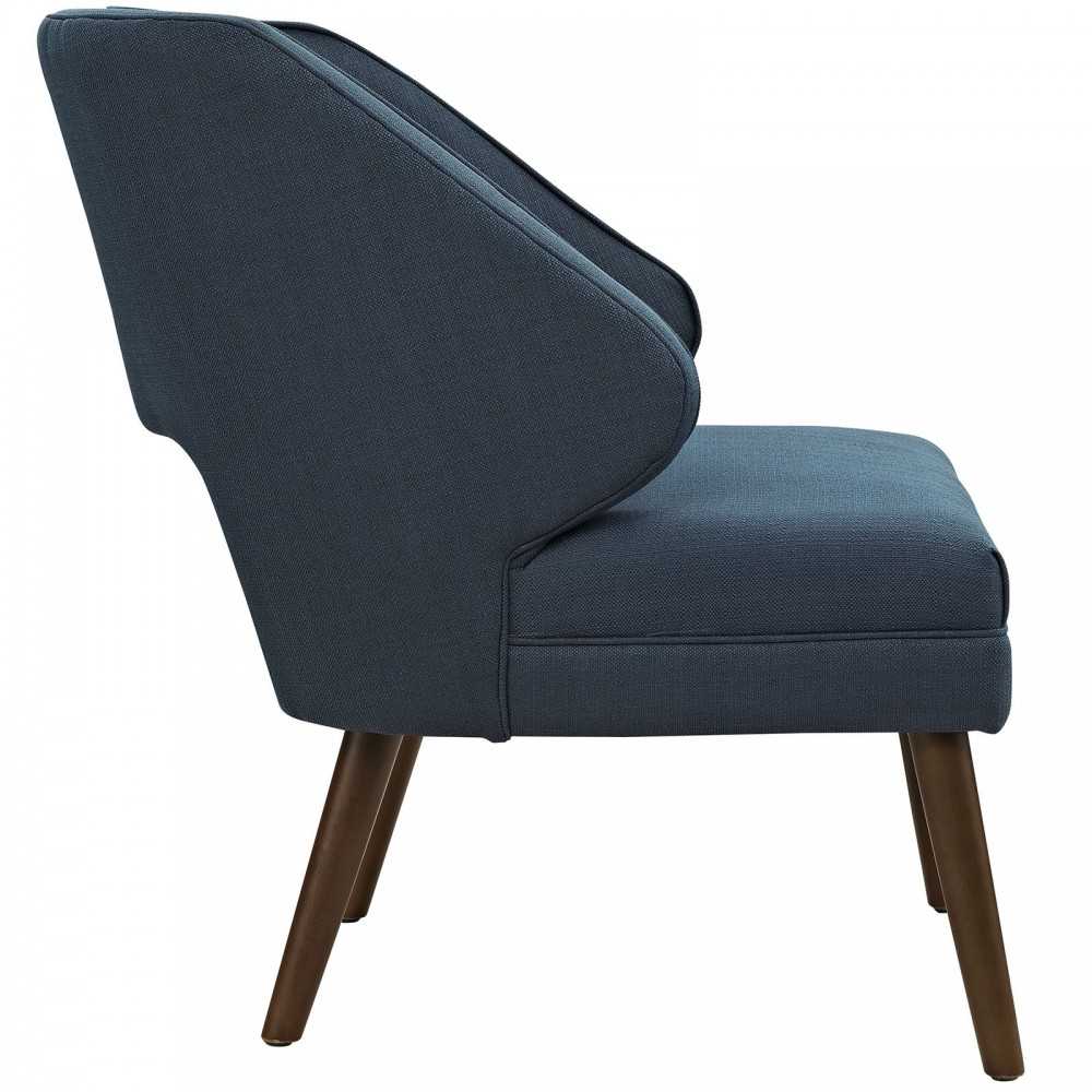 Dock Upholstered Fabric Armchair, Azure